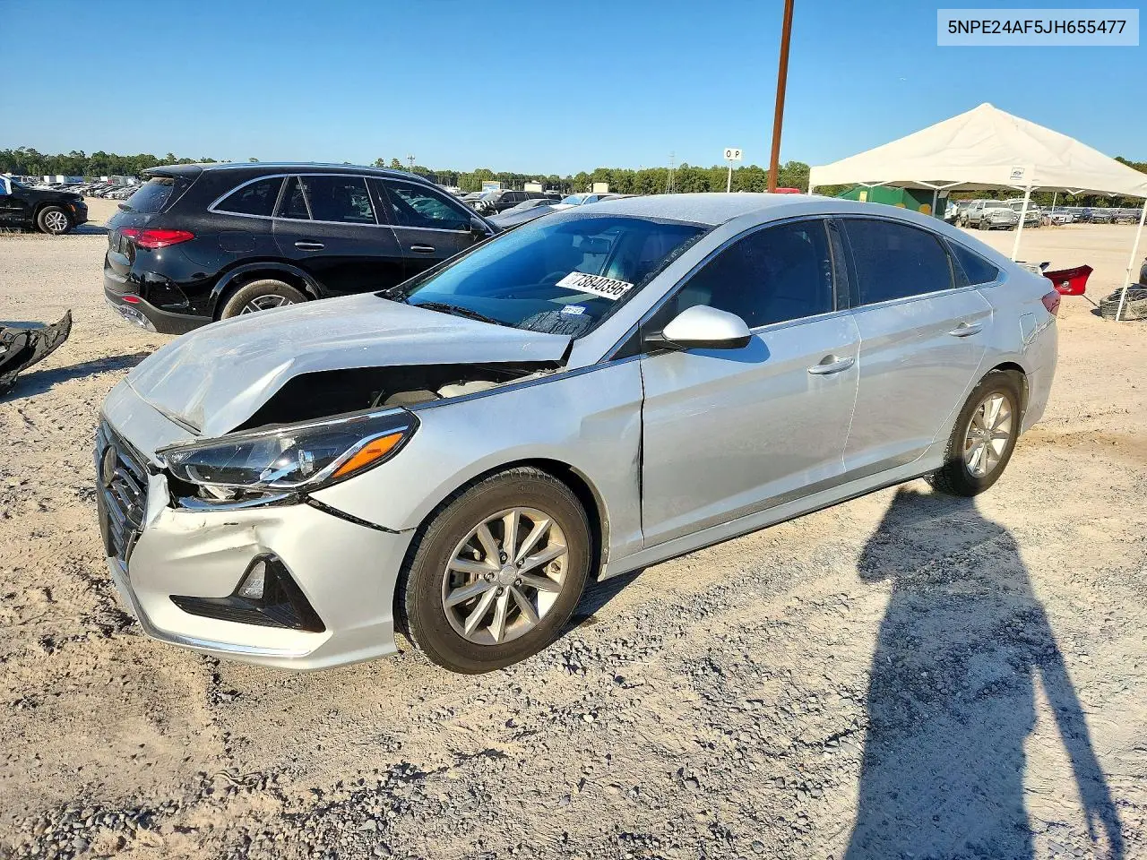 HYUNDAI SONATA 2018, VIN 5NPE24AF5JH655477