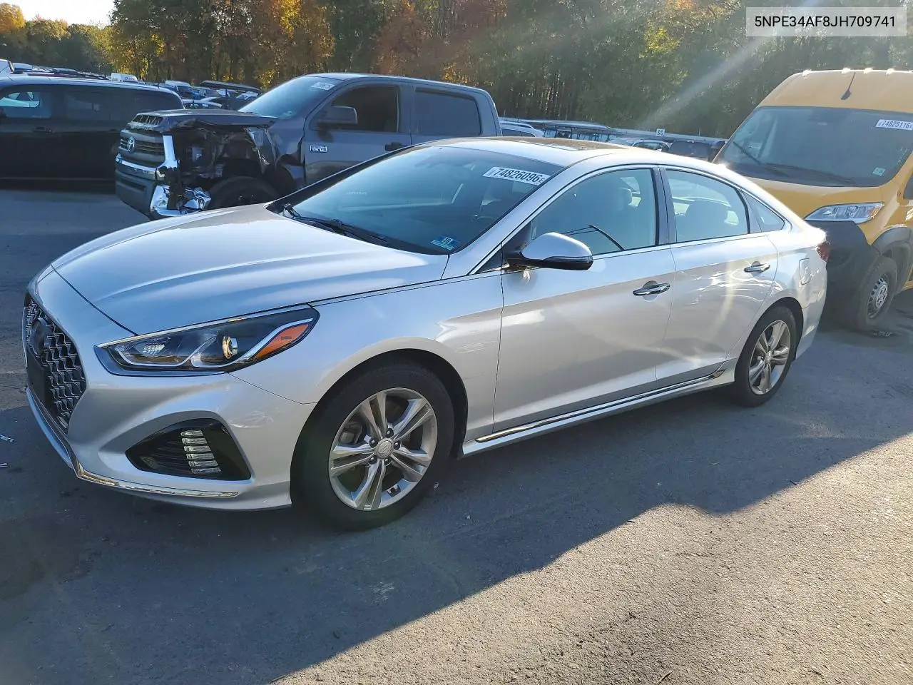 HYUNDAI SONATA 2018, VIN 5NPE34AF8JH709741
