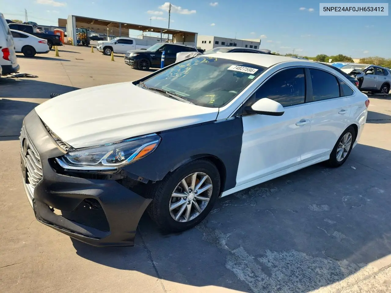 HYUNDAI SONATA 2018, VIN 5NPE24AF0JH653412