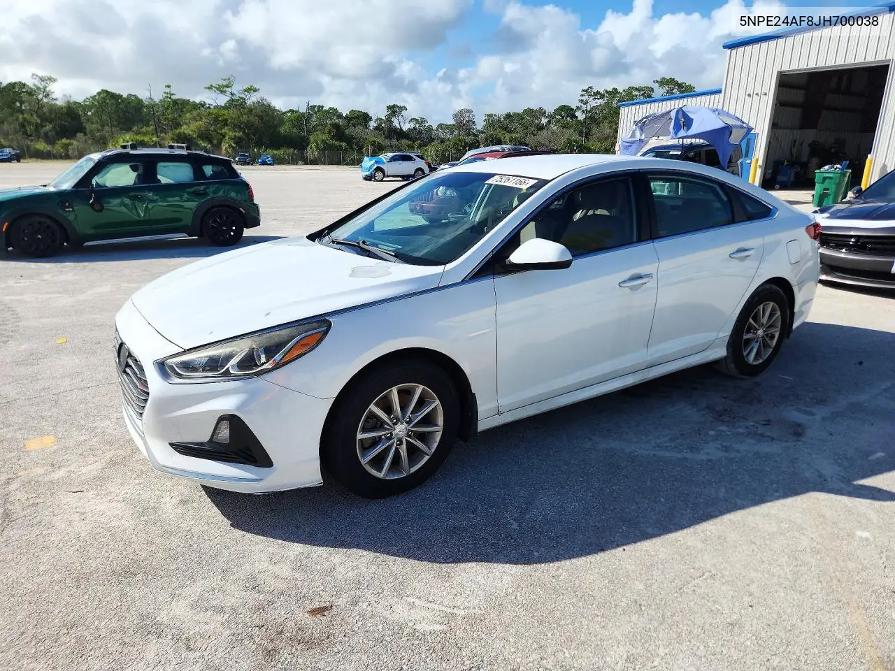 HYUNDAI SONATA 2018, VIN 5NPE24AF8JH700038
