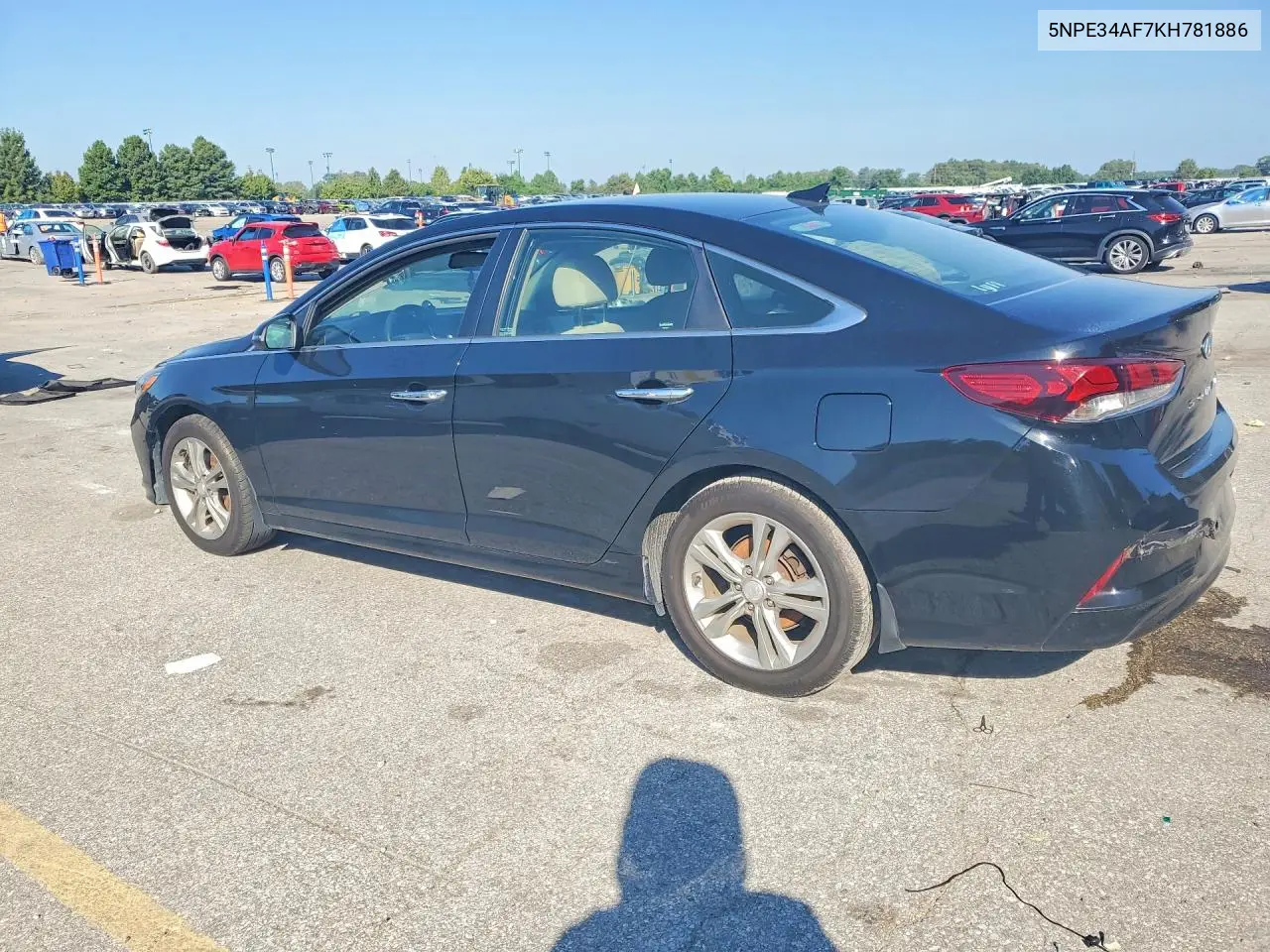 2019 HYUNDAI SONATA VIN 5NPE34AF7KH781886 — фото 2