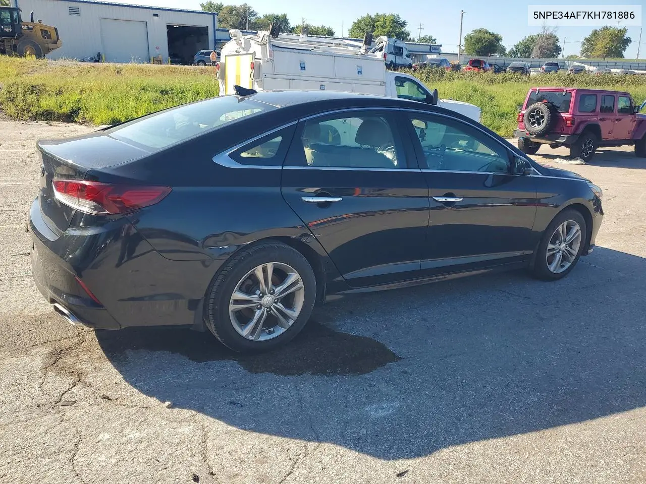 2019 HYUNDAI SONATA VIN 5NPE34AF7KH781886 — фото 3