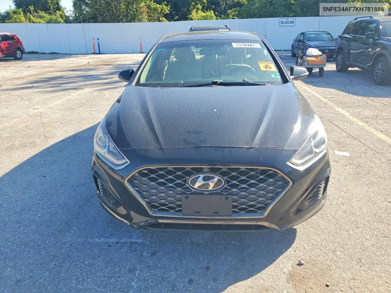 2019 HYUNDAI SONATA VIN 5NPE34AF7KH781886 — фото 5