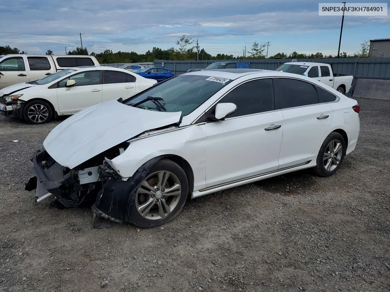 HYUNDAI SONATA 2019, VIN 5NPE34AF3KH784901