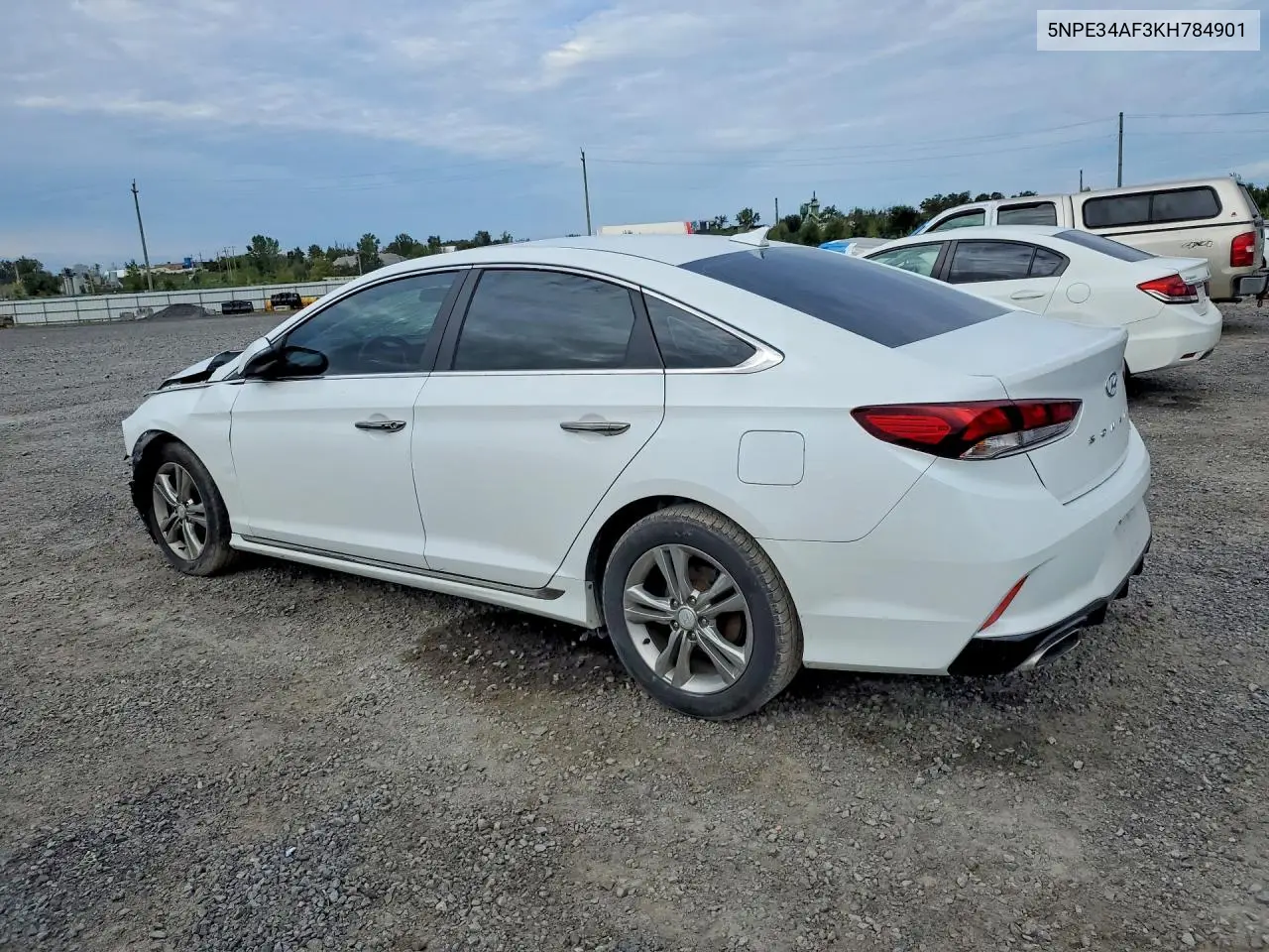 2019 HYUNDAI SONATA VIN 5NPE34AF3KH784901 — фото 2