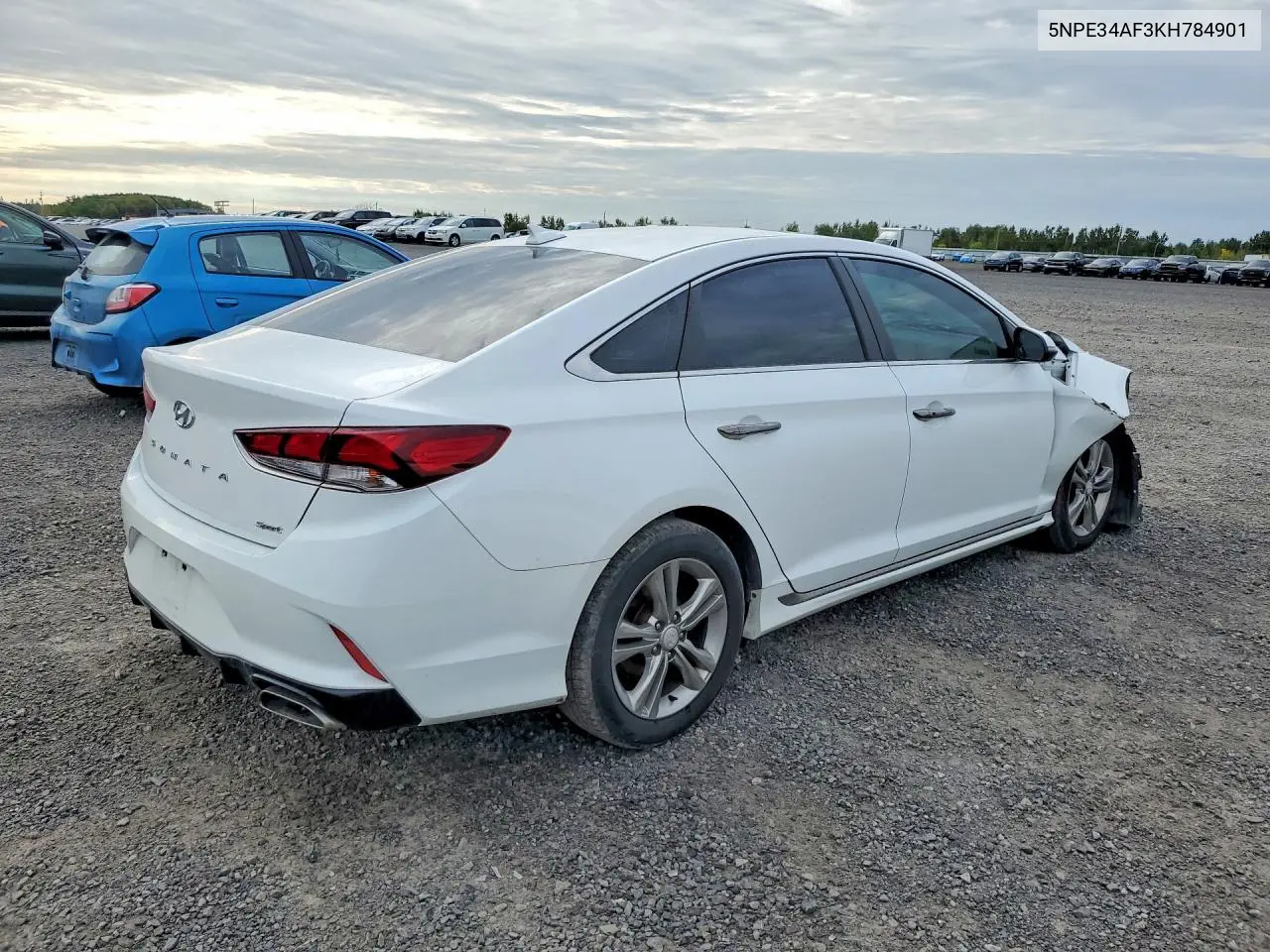 2019 HYUNDAI SONATA VIN 5NPE34AF3KH784901 — фото 3