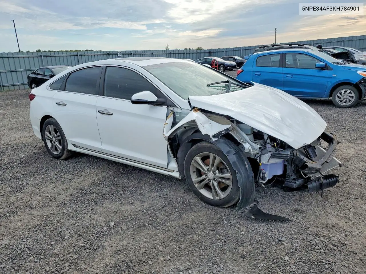 2019 HYUNDAI SONATA VIN 5NPE34AF3KH784901 — фото 4
