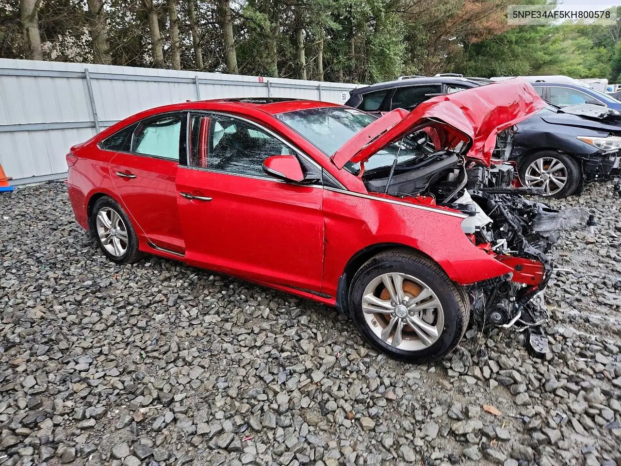 2019 HYUNDAI SONATA VIN 5NPE34AF5KH800578 — фото 5