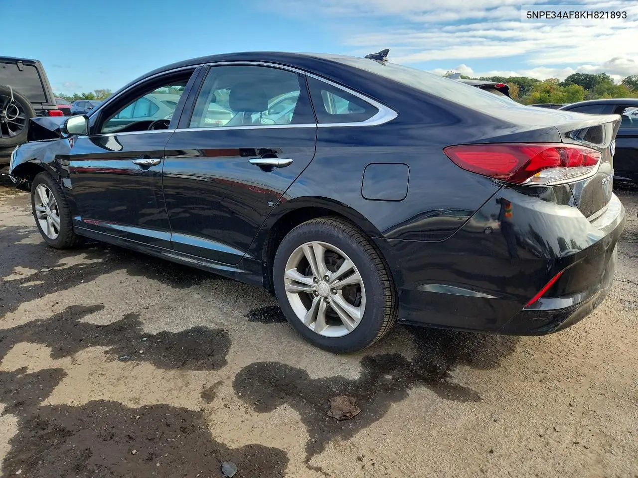 2019 HYUNDAI SONATA VIN 5NPE34AF8KH821893 — фото 2