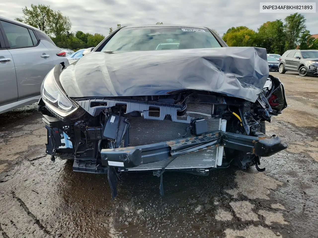2019 HYUNDAI SONATA VIN 5NPE34AF8KH821893 — фото 5