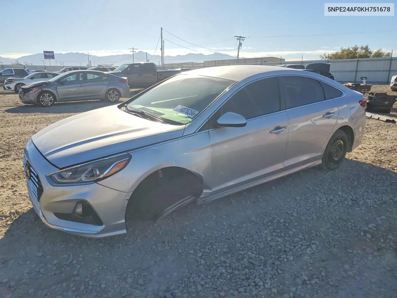 HYUNDAI SONATA 2019, VIN 5NPE24AF0KH751678