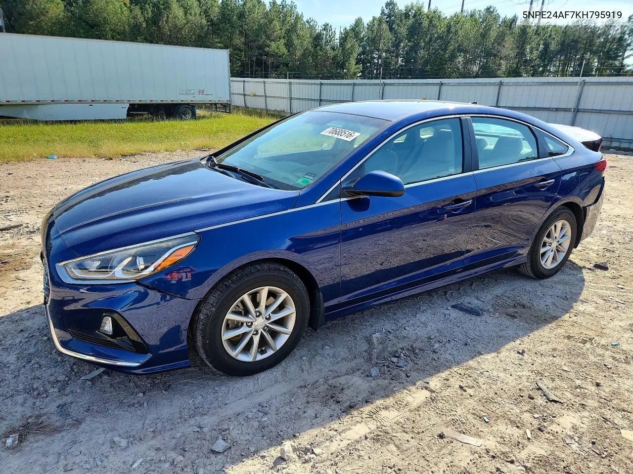HYUNDAI SONATA 2019, VIN 5NPE24AF7KH795919