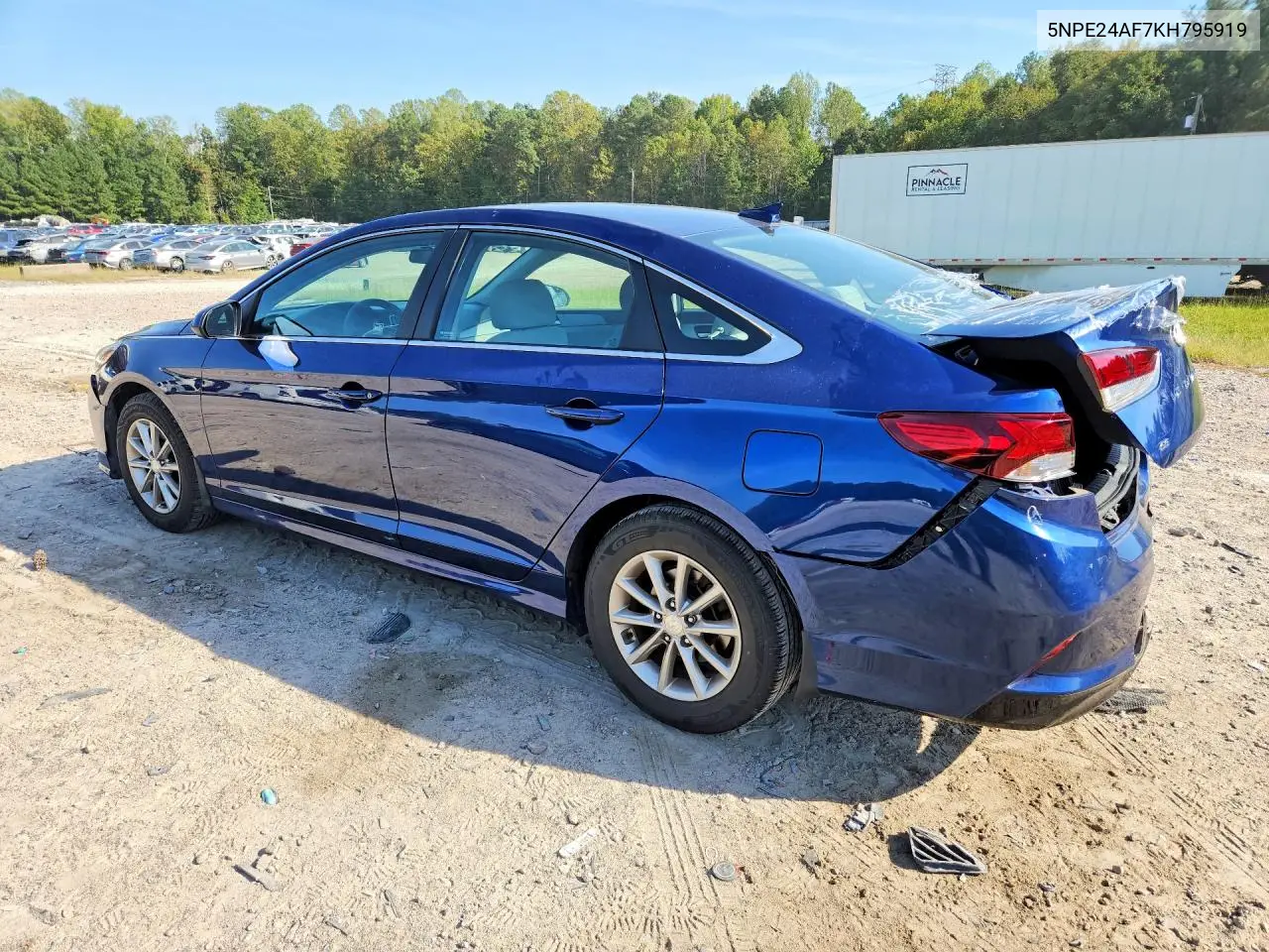2019 HYUNDAI SONATA VIN 5NPE24AF7KH795919 — фото 2