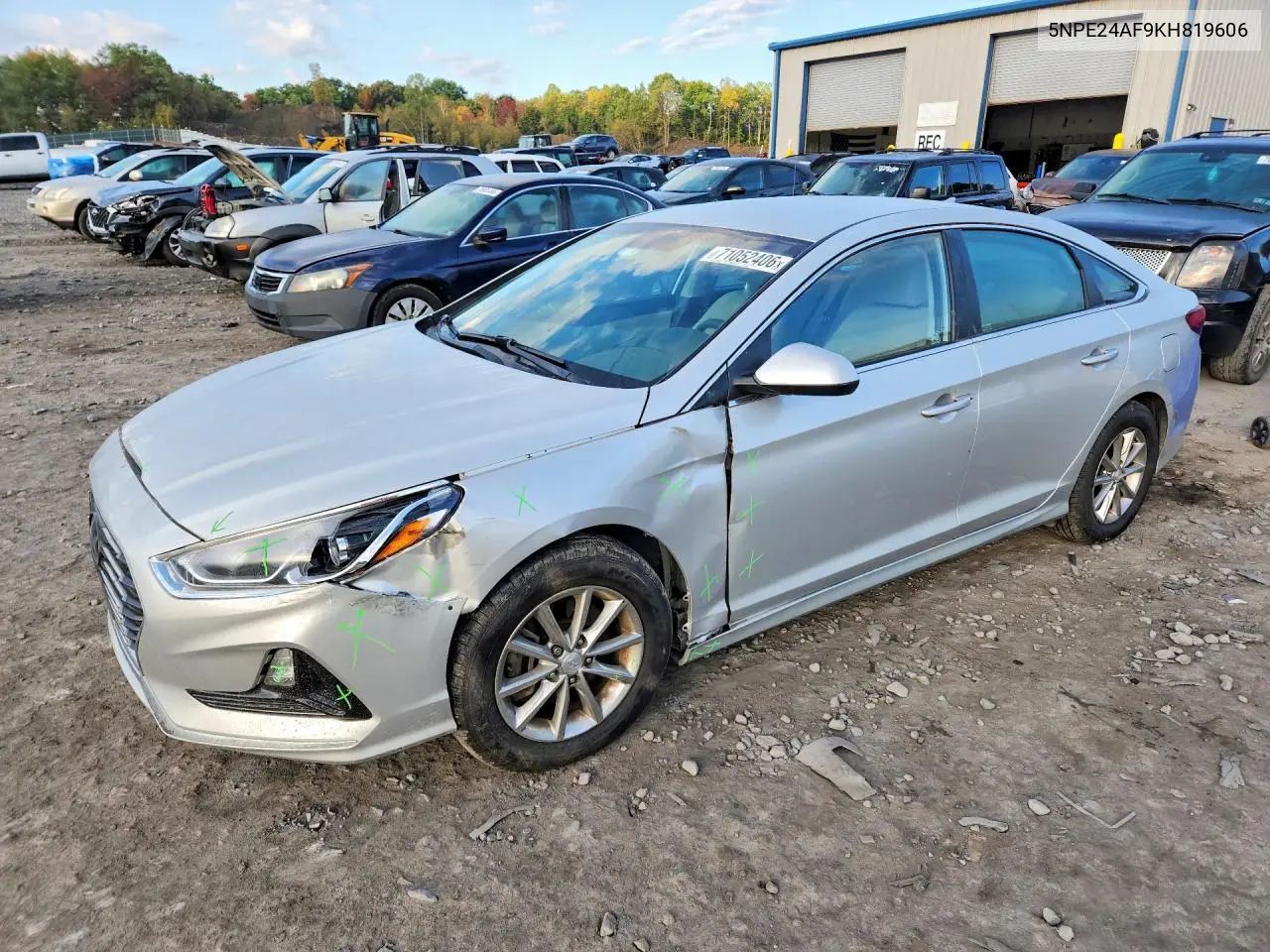 HYUNDAI SONATA 2019, VIN 5NPE24AF9KH819606