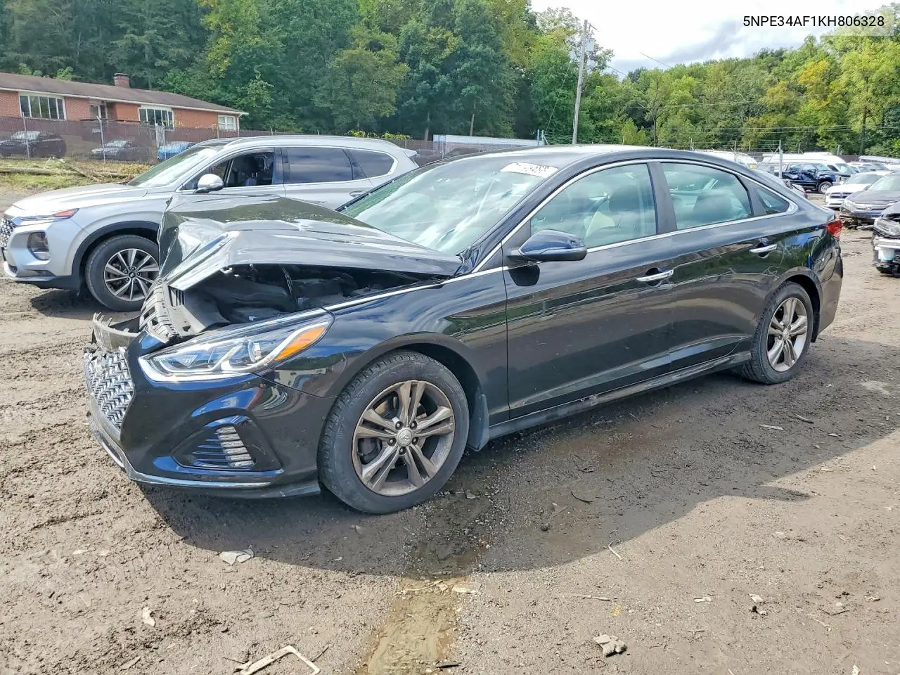 HYUNDAI SONATA 2019, VIN 5NPE34AF1KH806328