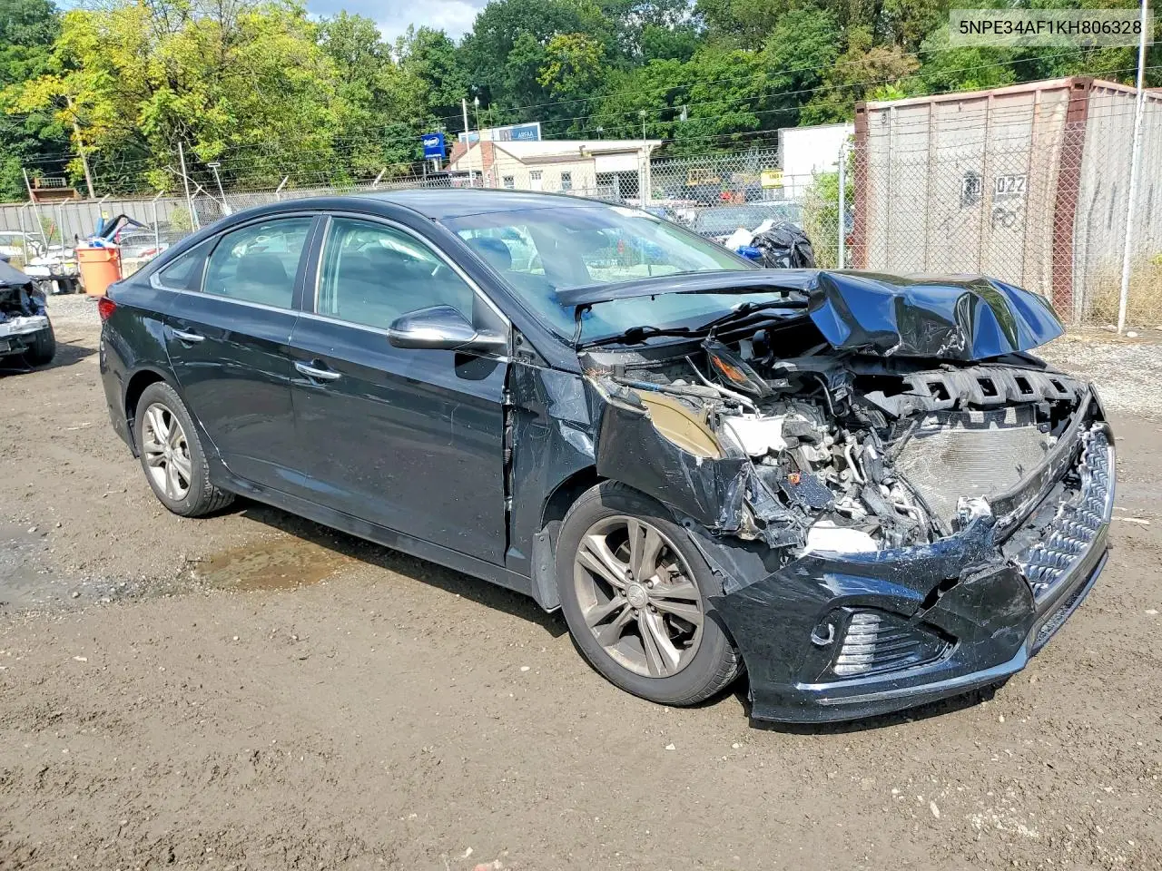 2019 HYUNDAI SONATA VIN 5NPE34AF1KH806328 — фото 4