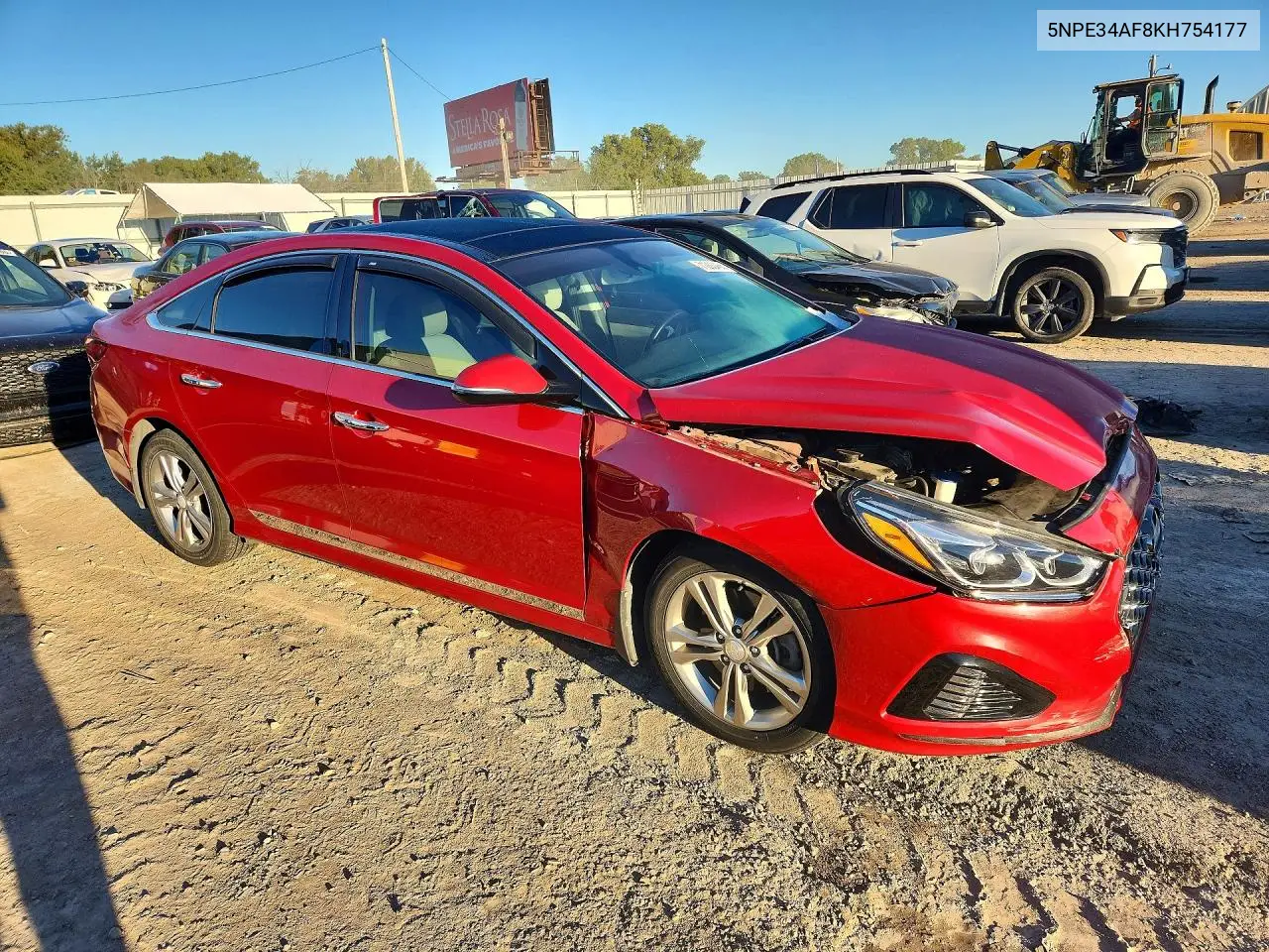 2019 HYUNDAI SONATA VIN 5NPE34AF8KH754177 — фото 4