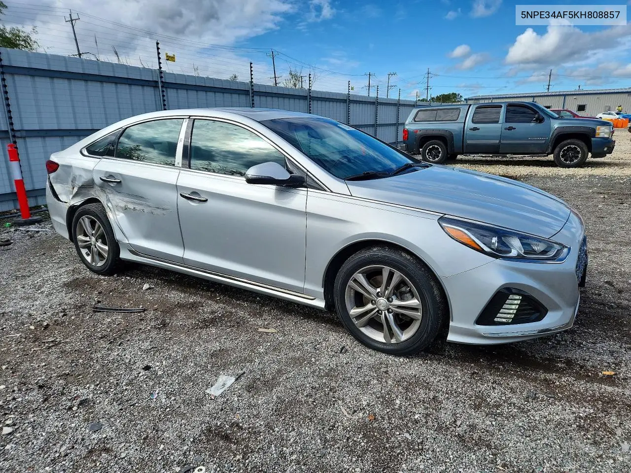 2019 HYUNDAI SONATA VIN 5NPE34AF5KH808857 — фото 4