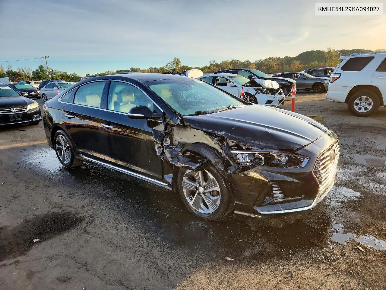 2019 HYUNDAI SONATA VIN KMHE54L29KA094027 — фото 4
