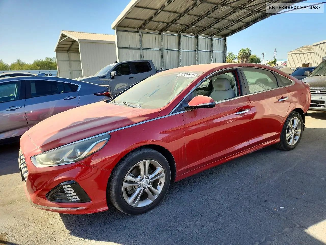 HYUNDAI SONATA 2019, VIN 5NPE34AFXKH814637