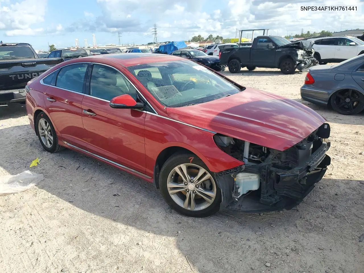 2019 HYUNDAI SONATA VIN 5NPE34AF1KH761441 — фото 4