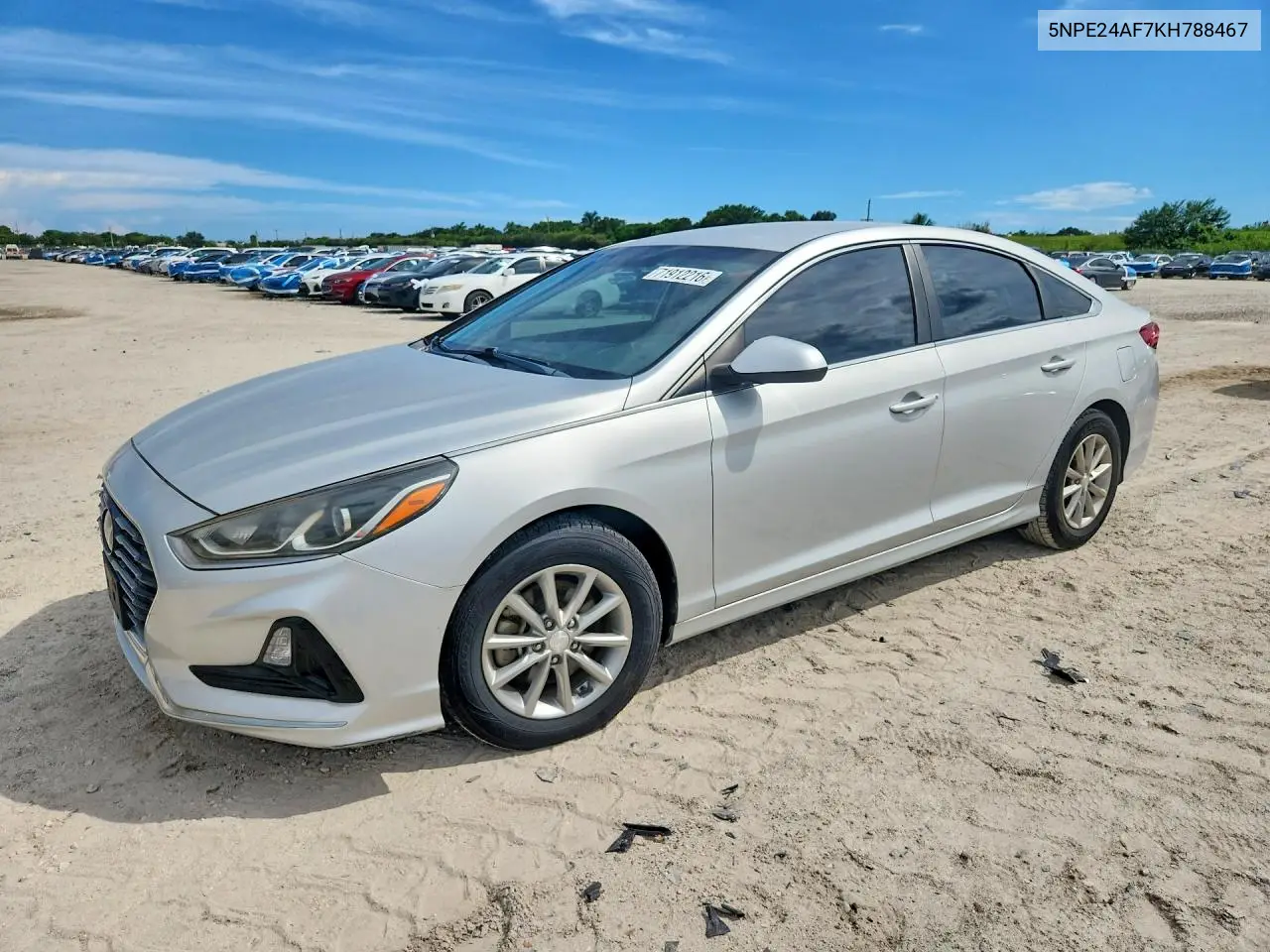 HYUNDAI SONATA 2019, VIN 5NPE24AF7KH788467