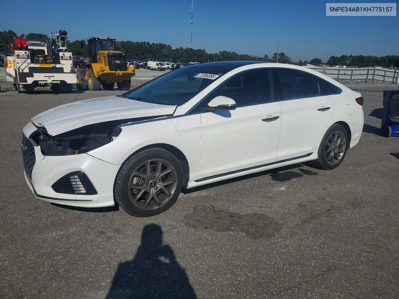 HYUNDAI SONATA 2019, VIN 5NPE34AB1KH775157