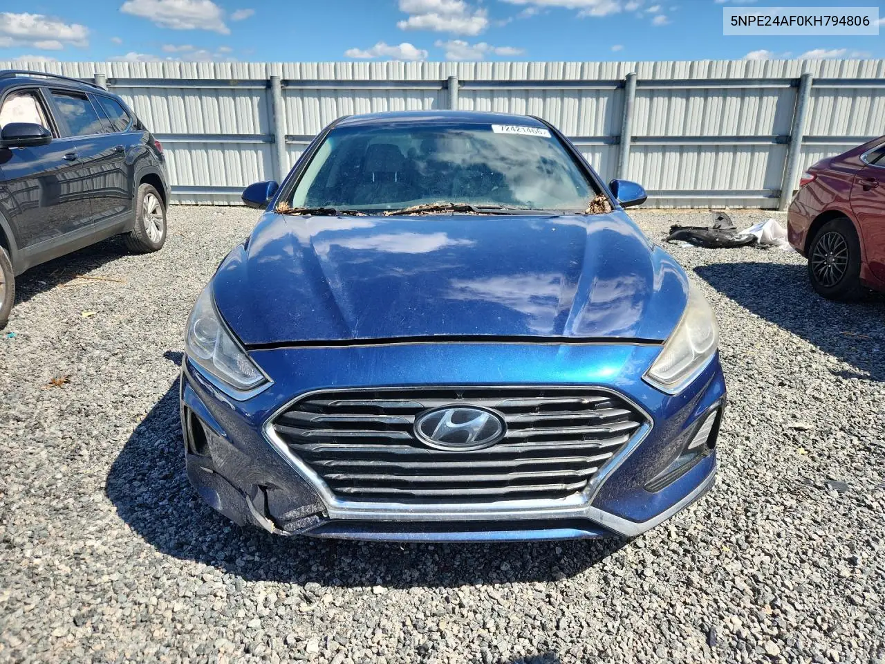 2019 HYUNDAI SONATA VIN 5NPE24AF0KH794806 — фото 5