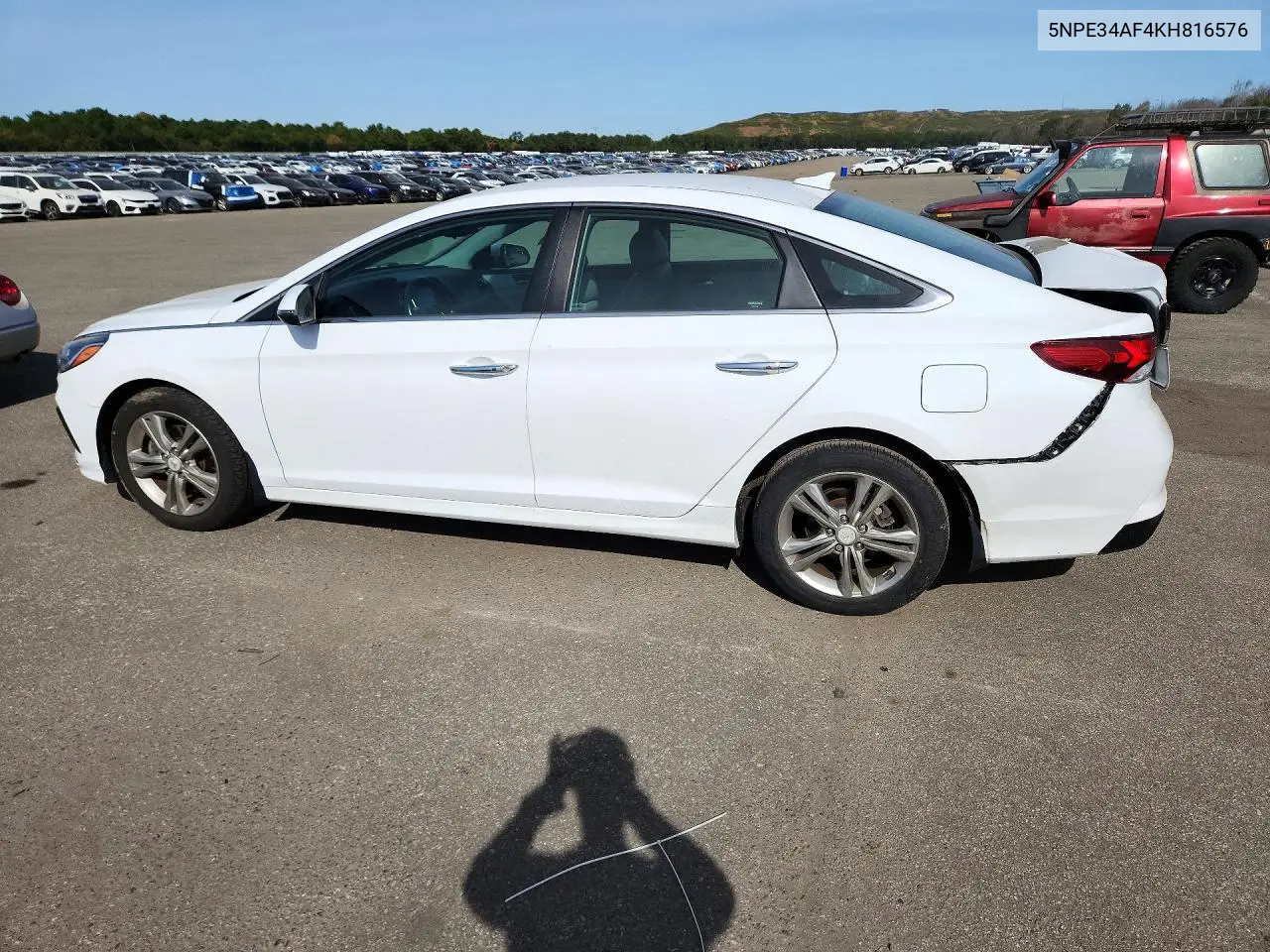 2019 HYUNDAI SONATA VIN 5NPE34AF4KH816576 — фото 2