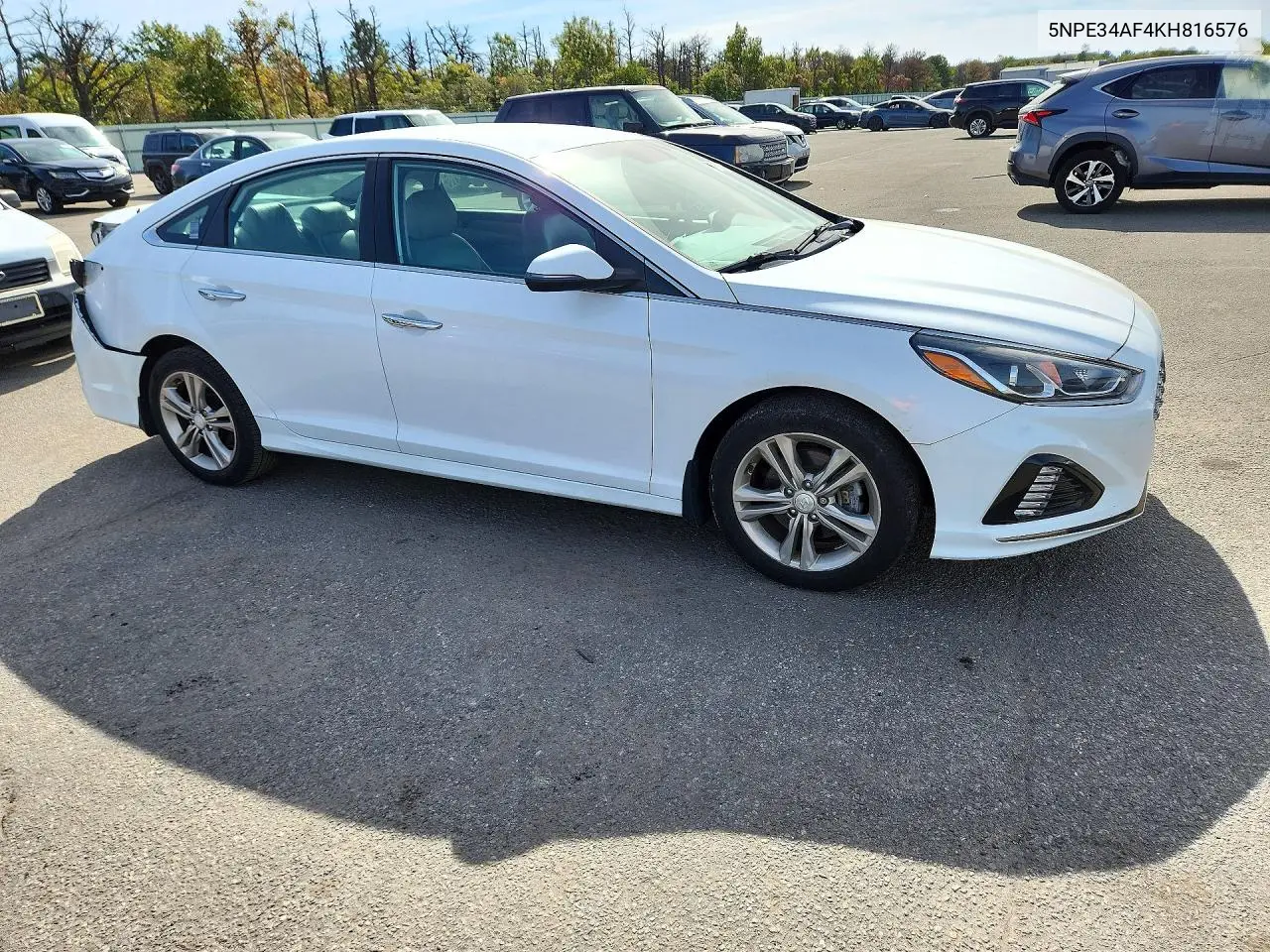 2019 HYUNDAI SONATA VIN 5NPE34AF4KH816576 — фото 4