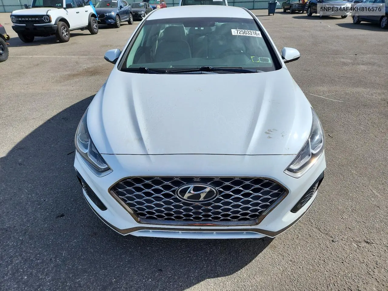 2019 HYUNDAI SONATA VIN 5NPE34AF4KH816576 — фото 5