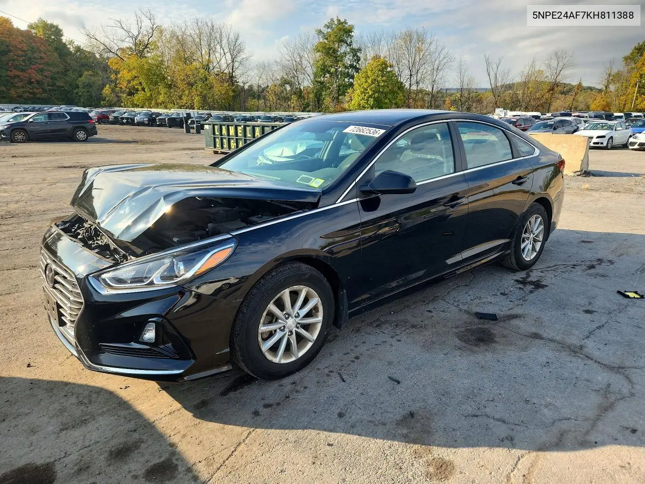 HYUNDAI SONATA 2019, VIN 5NPE24AF7KH811388