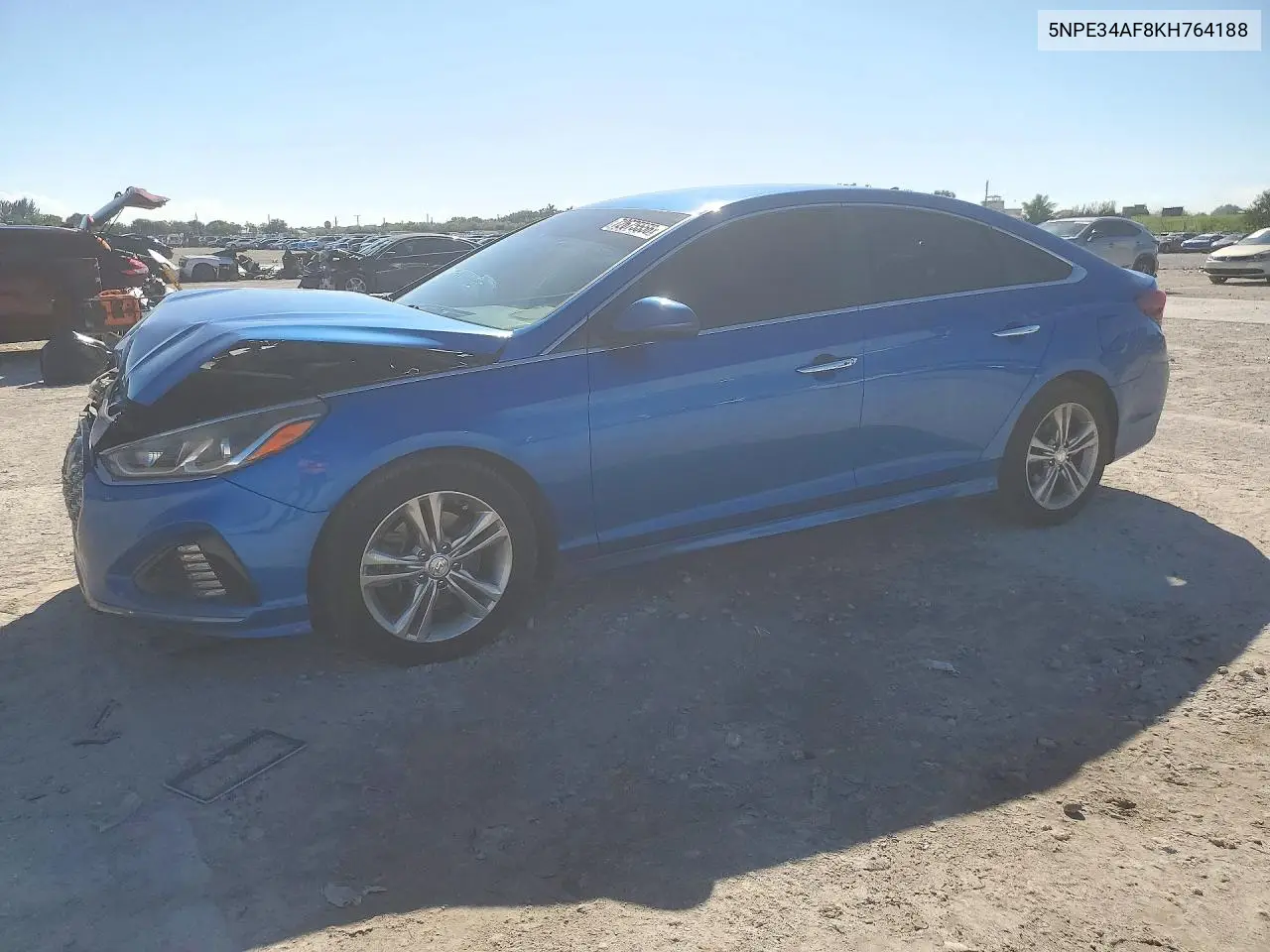 HYUNDAI SONATA 2019, VIN 5NPE34AF8KH764188
