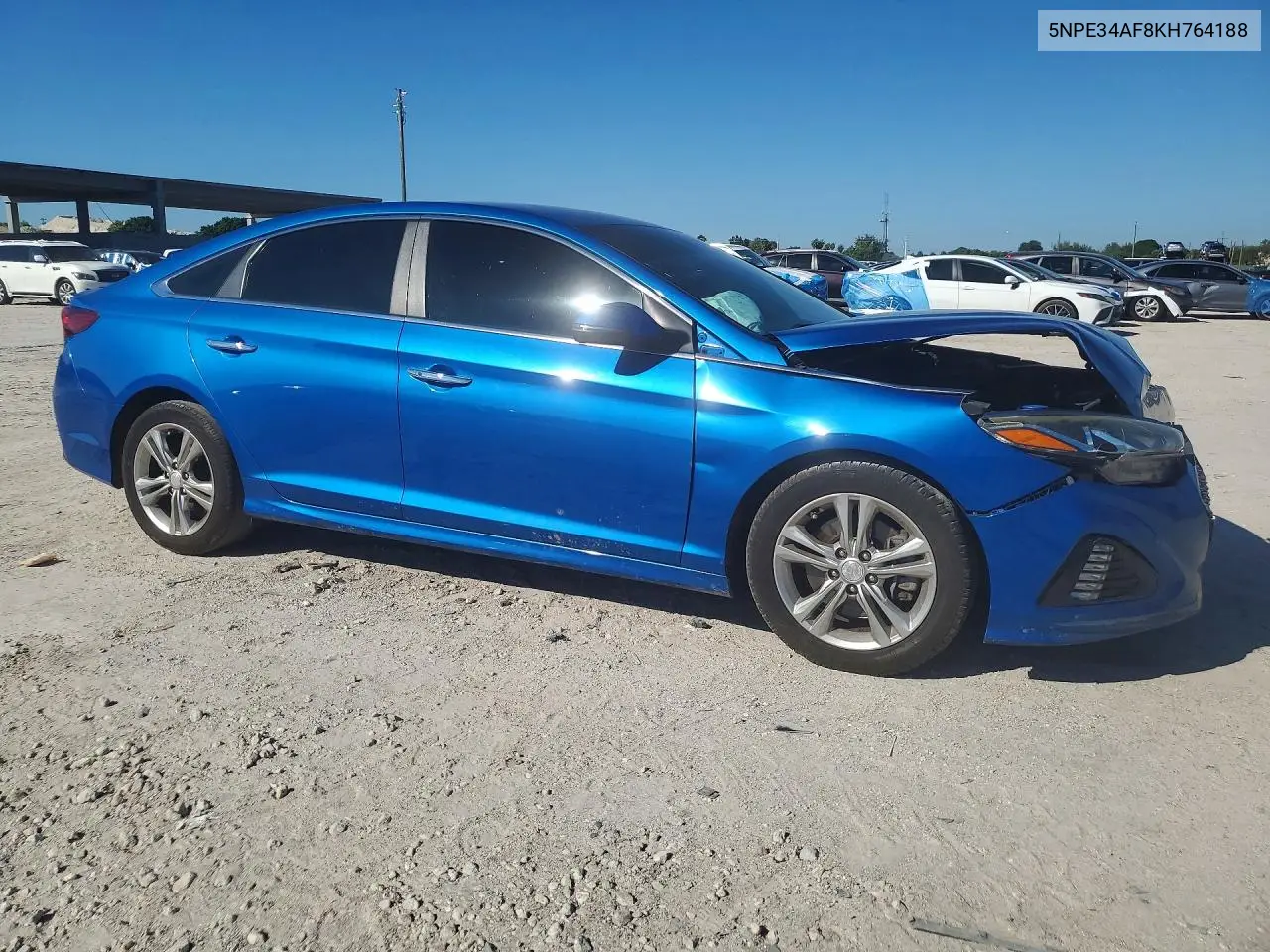 2019 HYUNDAI SONATA VIN 5NPE34AF8KH764188 — фото 4