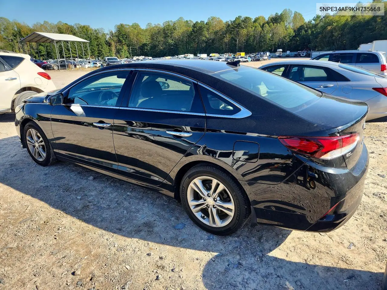 2019 HYUNDAI SONATA VIN 5NPE34AF9KH735668 — фото 2