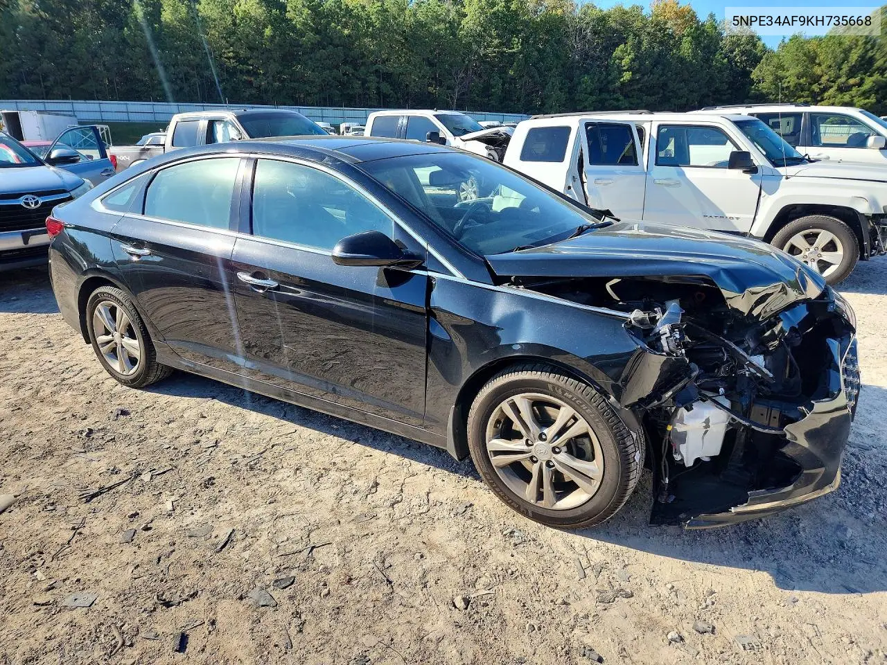 2019 HYUNDAI SONATA VIN 5NPE34AF9KH735668 — фото 4