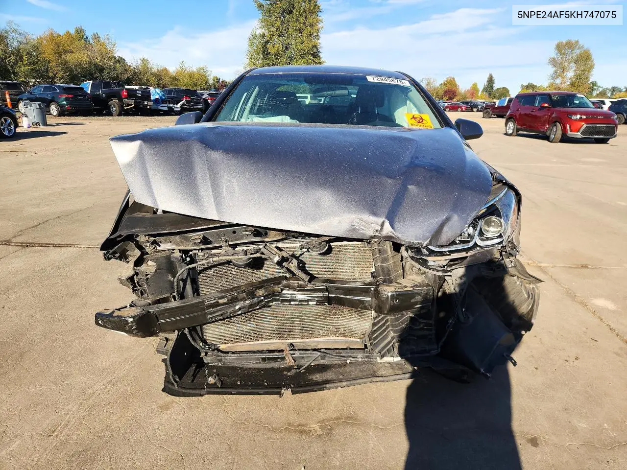 2019 HYUNDAI SONATA VIN 5NPE24AF5KH747075 — фото 5