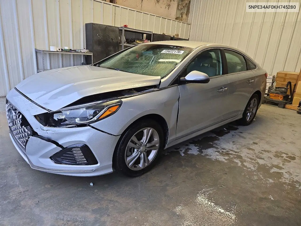HYUNDAI SONATA 2019, VIN 5NPE34AF0KH745280