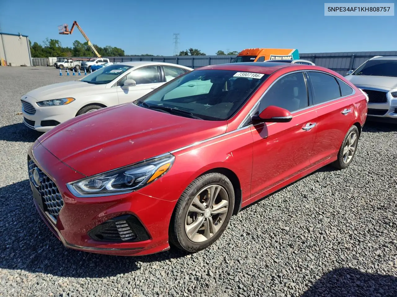 HYUNDAI SONATA 2019, VIN 5NPE34AF1KH808757