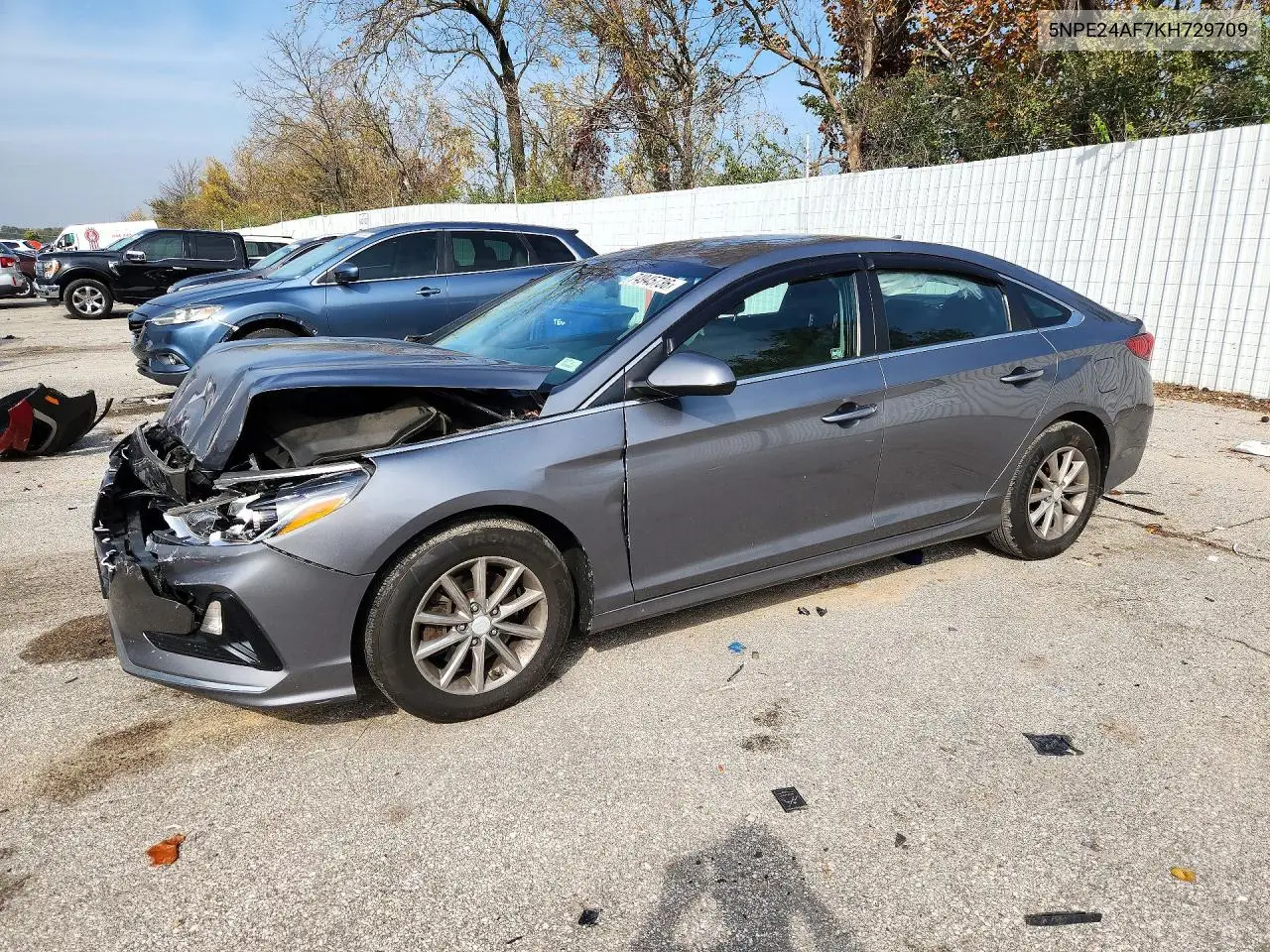 HYUNDAI SONATA 2019, VIN 5NPE24AF7KH729709