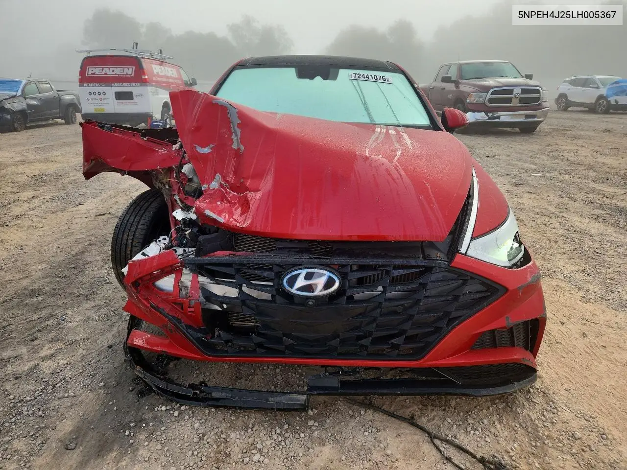 2020 HYUNDAI SONATA VIN 5NPEH4J25LH005367 — фото 5
