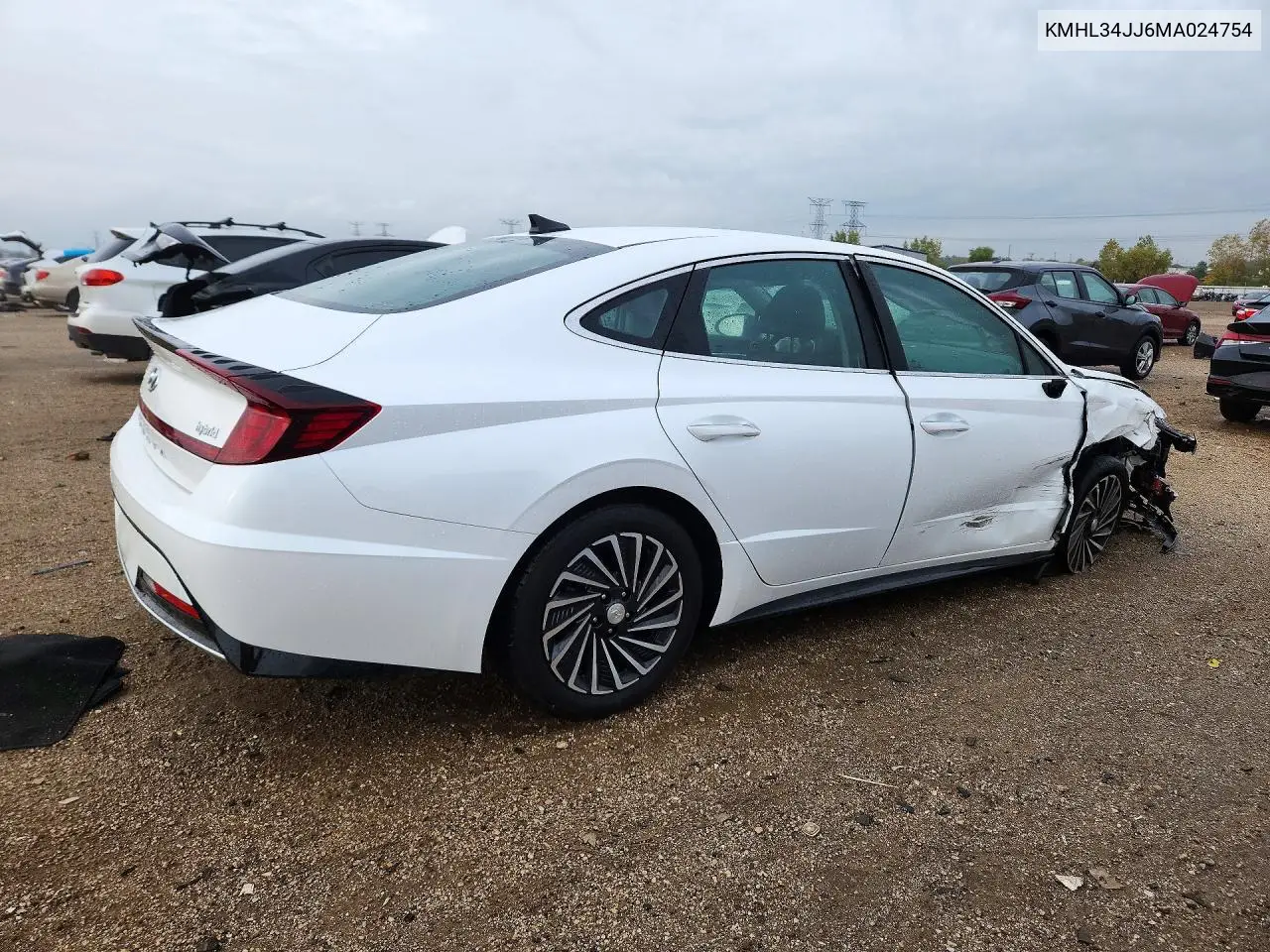 2021 HYUNDAI SONATA VIN KMHL34JJ6MA024754 — фото 3