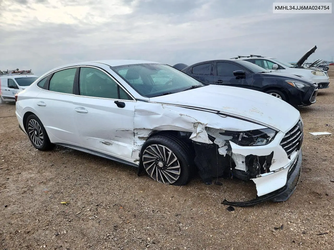2021 HYUNDAI SONATA VIN KMHL34JJ6MA024754 — фото 4