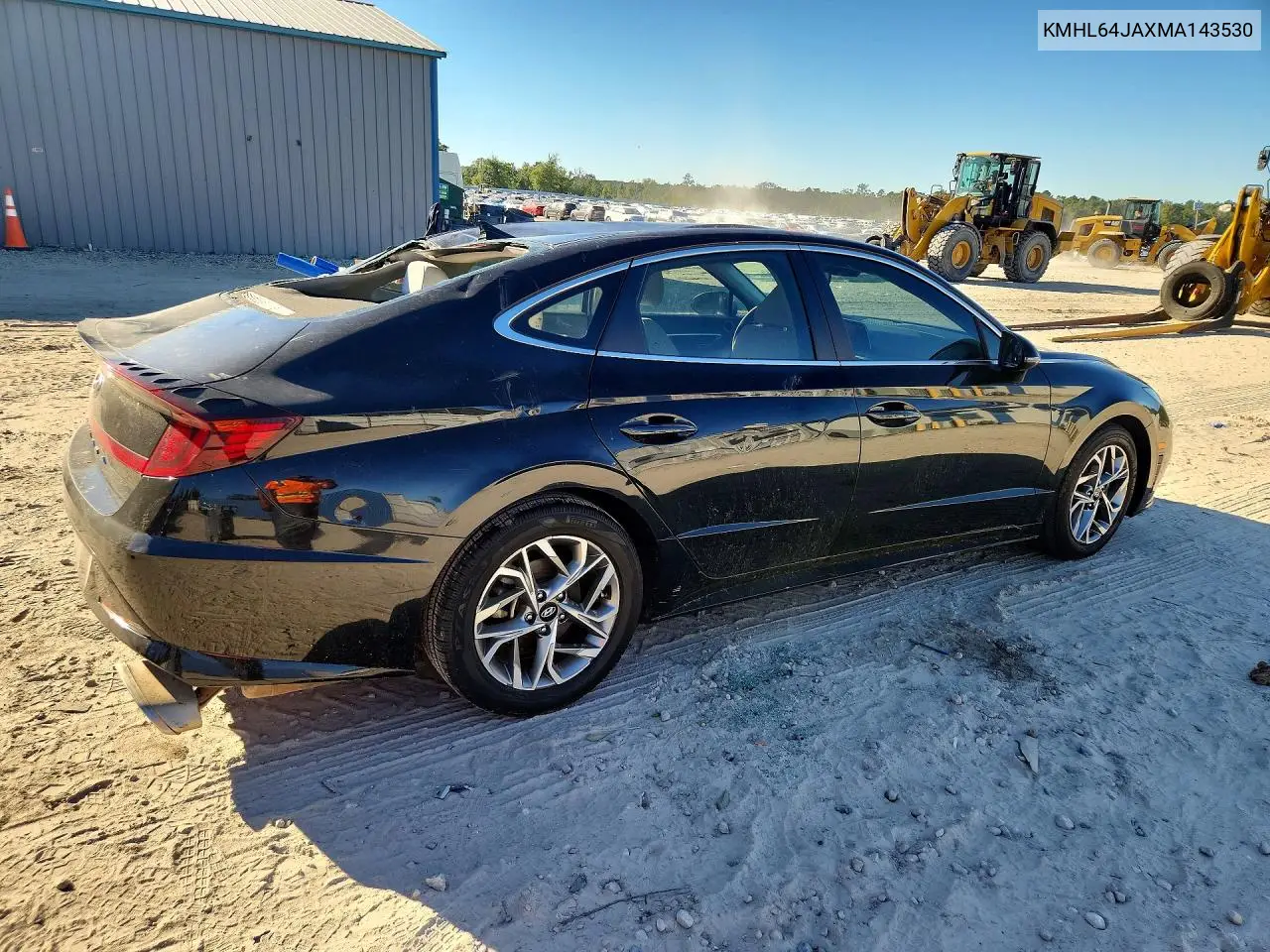 2021 HYUNDAI SONATA VIN KMHL64JAXMA143530 — фото 3