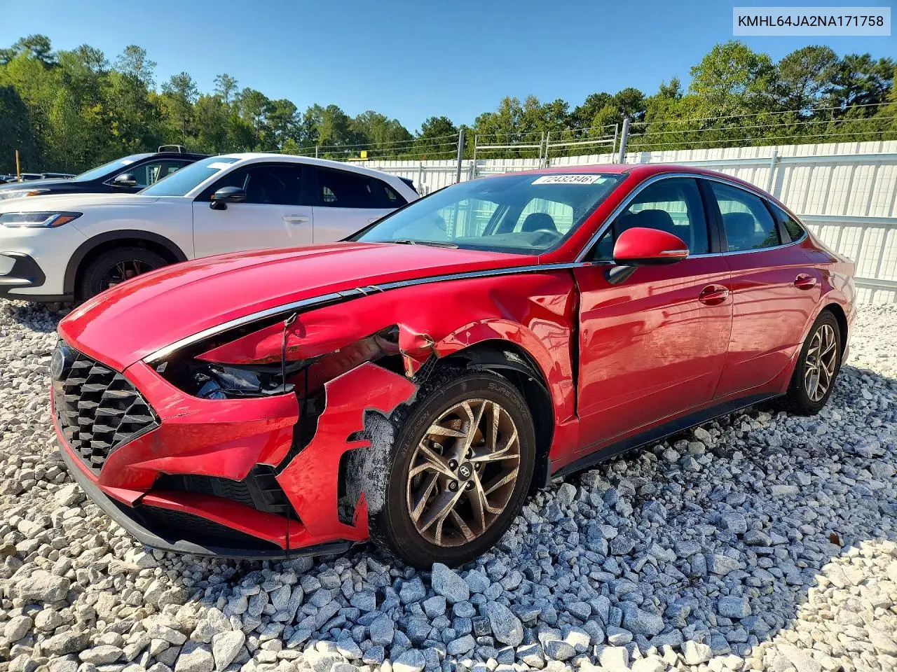 HYUNDAI SONATA 2022, VIN KMHL64JA2NA171758