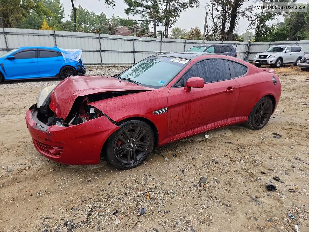 HYUNDAI TIBURON 2007, VIN KMHHM66D87U240559