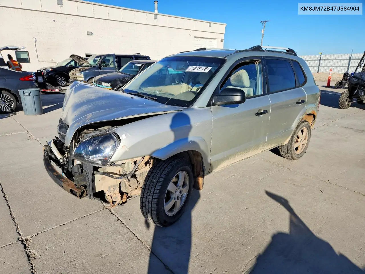 HYUNDAI TUCSON 2007, VIN KM8JM72B47U584904