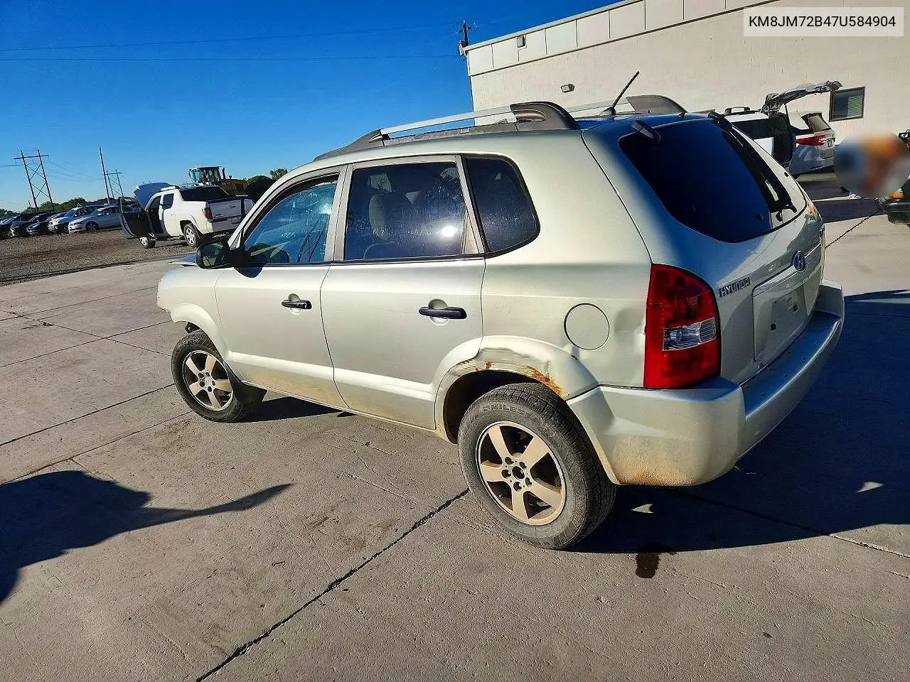 2007 HYUNDAI TUCSON VIN KM8JM72B47U584904 — фото 2