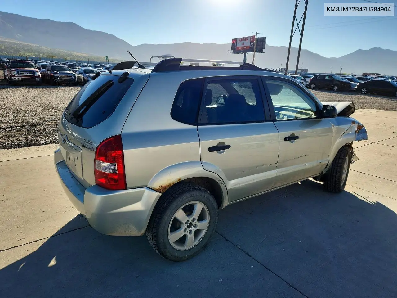 2007 HYUNDAI TUCSON VIN KM8JM72B47U584904 — фото 3