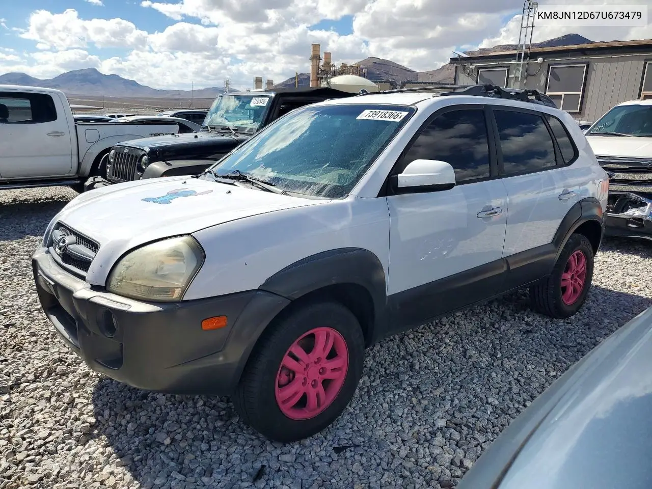 HYUNDAI TUCSON 2007, VIN KM8JN12D67U673479